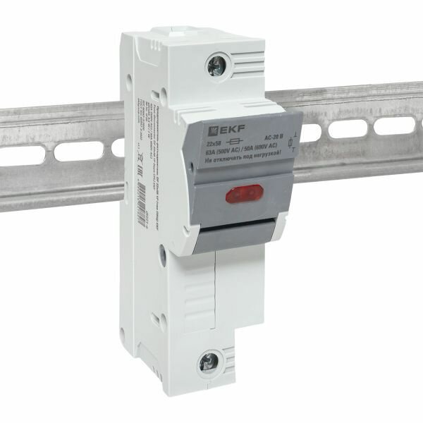 Предохранитель-разъединитель DF 22х58 1п (тип ПВЦ), EKF DF221-E (1 шт.) — фото 1