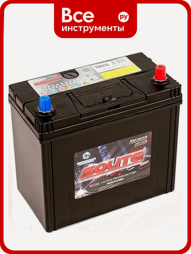Изображение товара Аккумуляторная батарея SOLITE 6СТ59 236х128х220 70B24L кальциевый аккумулятор, влажная конструкция, обратная полярность
