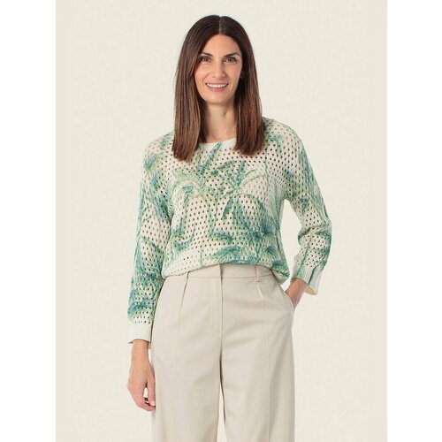 фото Джемпер gerry weber, размер 42, бежевый, зеленый