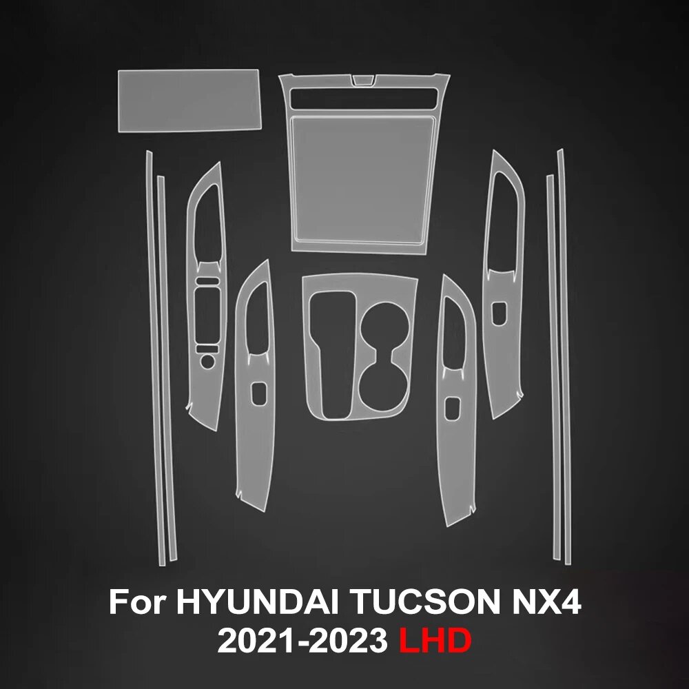Прозрачная Защитная Пленка Из ТПУ Для Центральной Консоли Hyundai Tucson NX4 Left hand drive