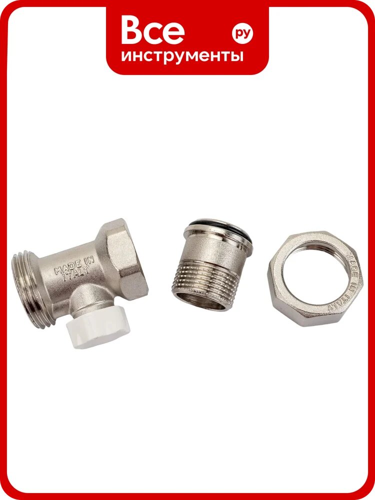 Запорно‑балансировочный прямой клапан STOUT 3/4 SVL 1176 000020 RG008S6N6QLN82 из латуни с никелированным покрытием