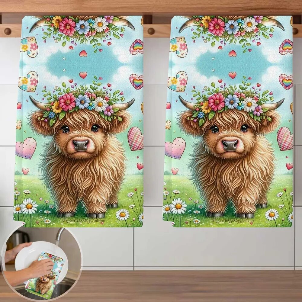Полотенце кухонное кухонная тряпка, Велюровая фактура, 40x60, 2шт