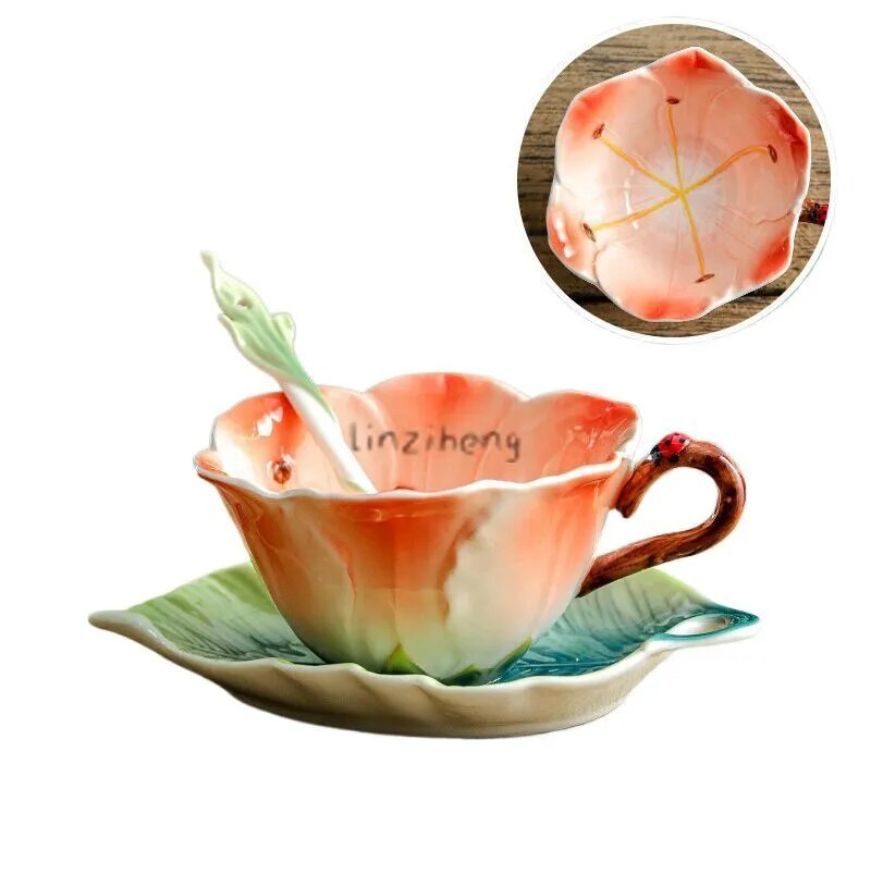 Сервиз чайный, кофейный "Flower collection" Керамика Розовый 1 предмет