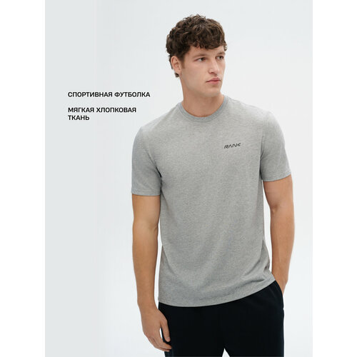 фото Футболка спортивная rank sportstyle left chest, размер l, серый