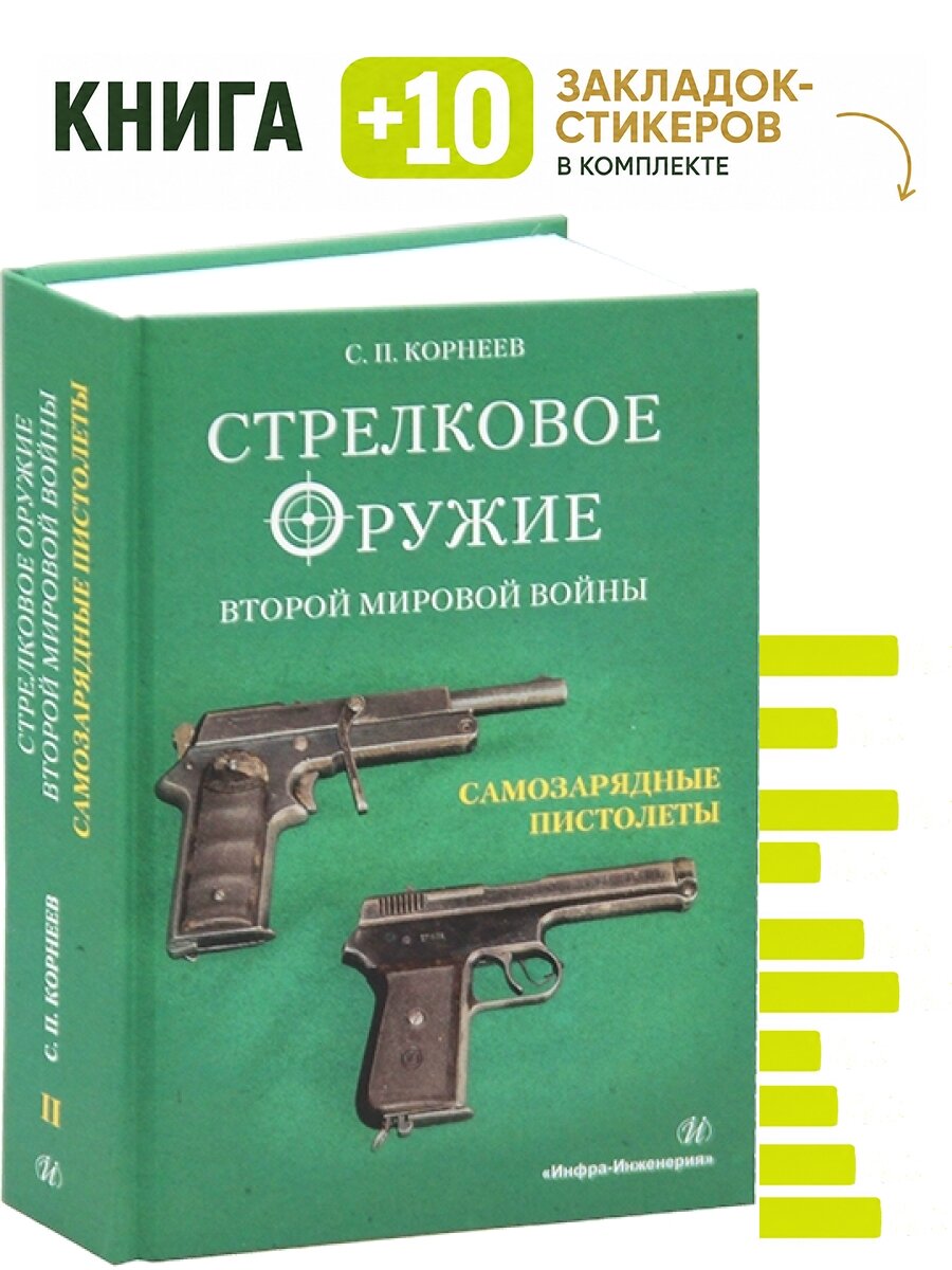 Стрелковое оружие Второй мировой войны: самозарядные пистолеты. Часть 2. Комплект: книга + 10 закладок-стикеров