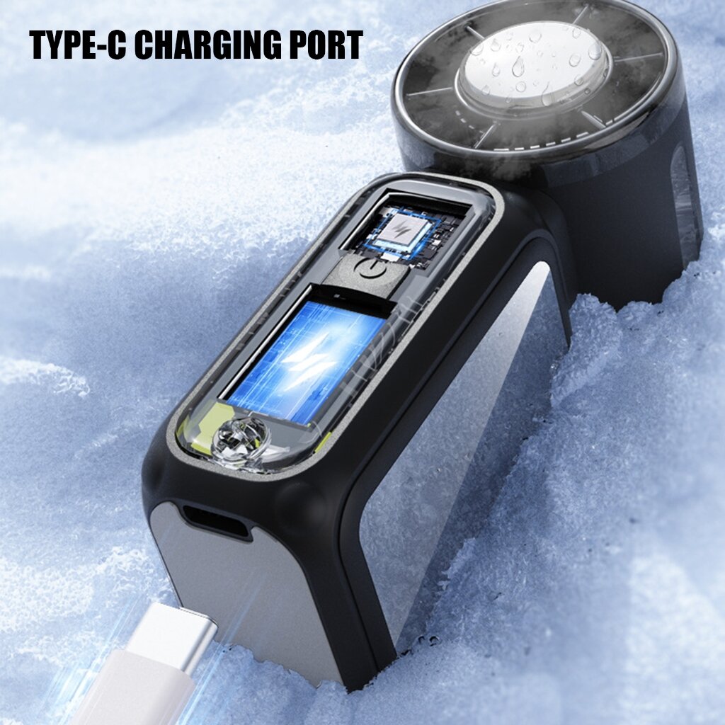 Портативный USB-вентилятор с аккумулятором, Черный