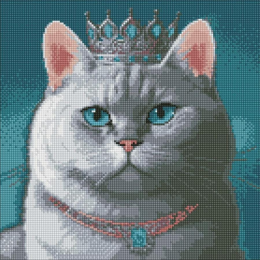 Мозаика алмазная Ideyka "Гордый король", 40x40 см