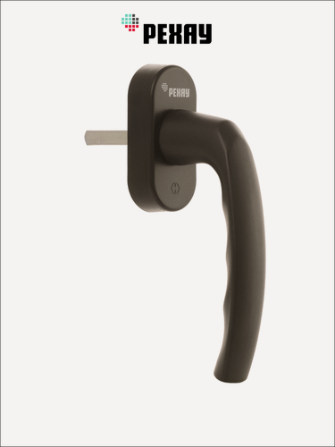 Изображение товара Ручка оконная рехау FREYA для пластиковых окон / дверей, со штифтом VarioFit, acoustic, коричневый