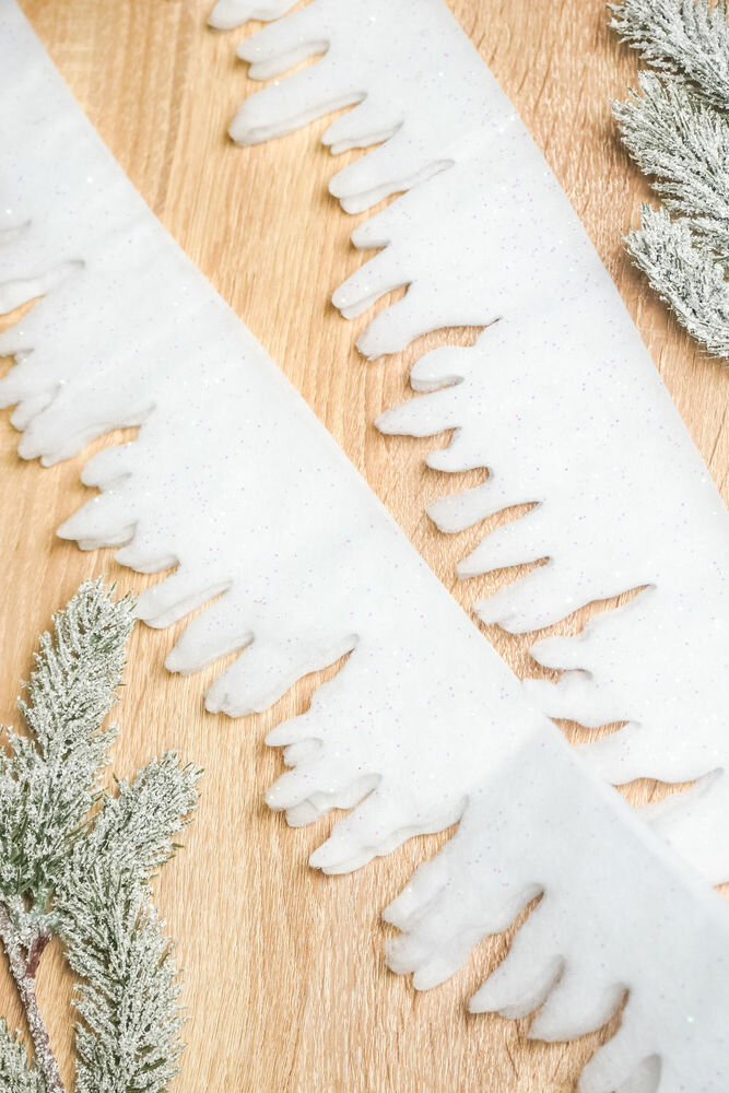 Декоративный бордюр снежная радость, полиэстер, 200х9 см, Kaemingk 470134