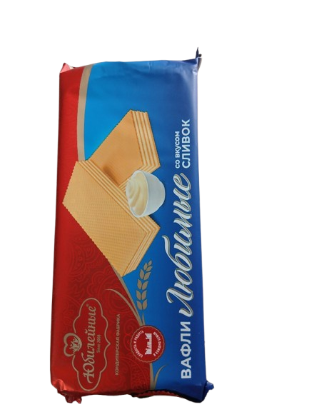 Вафли "Юбилейные" Любимый, хрустящие, со вкусом сливок , упаковка 300г