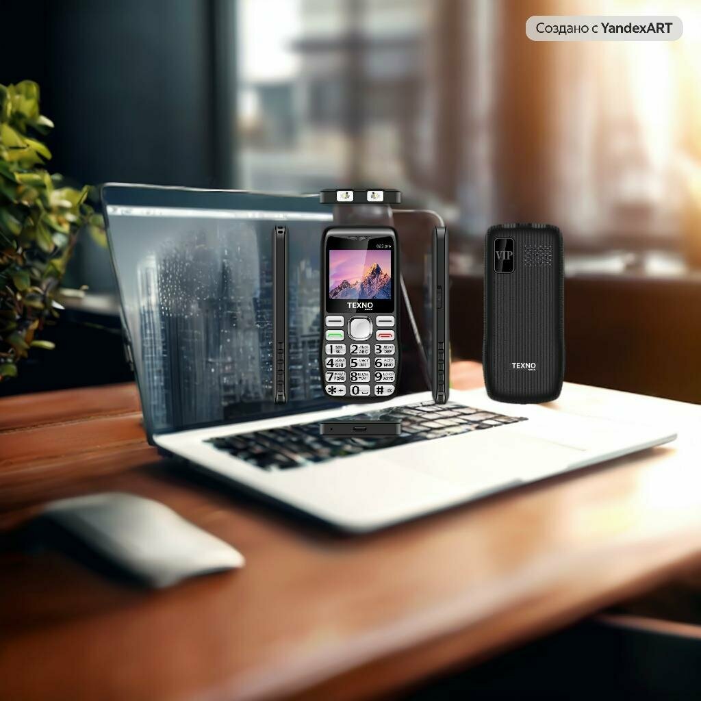 Texno Max 023 Pro кнопочный телефон, телефон с двумя SIM, черный — фото 1
