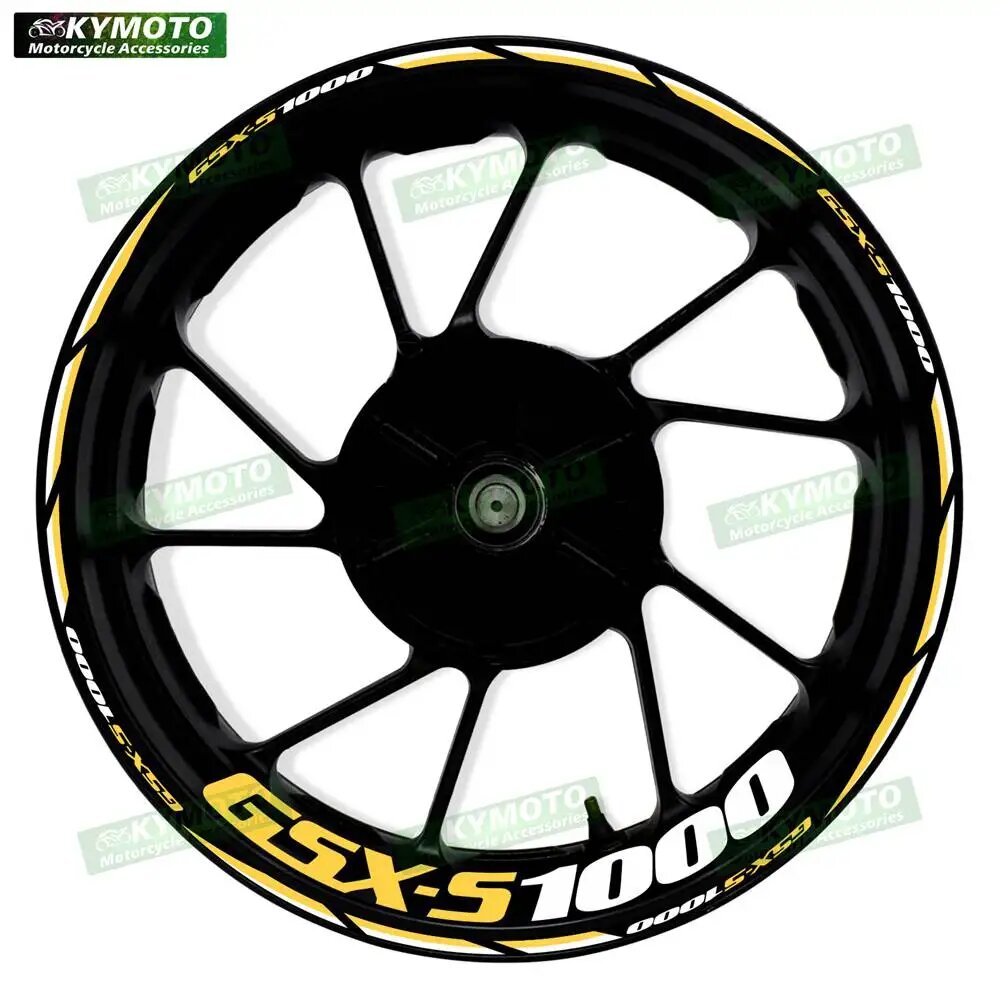 Наклейки на колесо GSX-S1000, темно-зеленые