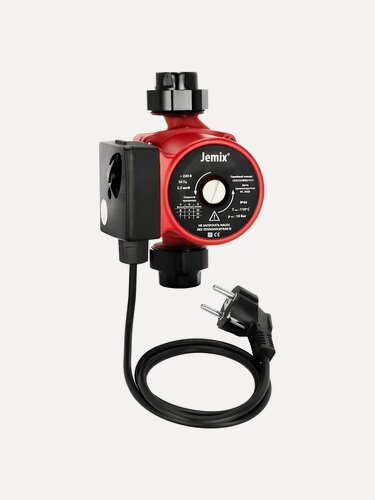 Изображение товара Циркуляционный насос Jemix ЦН-25/6-130 для систем отопления, 100Вт, напор 6м, поток 3.3м3/ч, 1", с сетевым кабелем