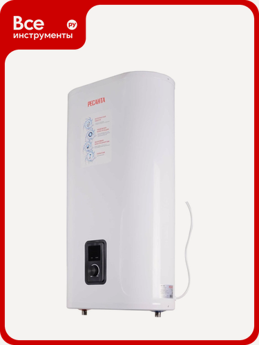 Изображение товара Накопительный водонагреватель Ресанта ВН-50В 74/5/2 электрический настенный из стали с магнитным анодом