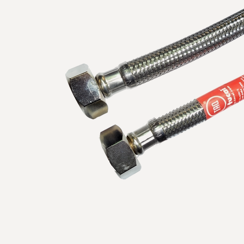 Изображение товара Гибкая подводка Tucai 1/2"-1/2", 200см, в стальной оплетке, внутренняя резьба-внутренняя резьба