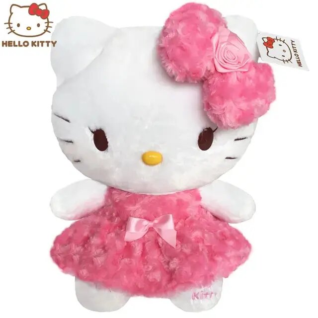 MINISO Мягкая плюшевая игрушка Hello Kitty Melody в стиле аниме Sanrio, розового цвета, мультяшная, мягкая подушка, кукла, подарок на день рождения для дев