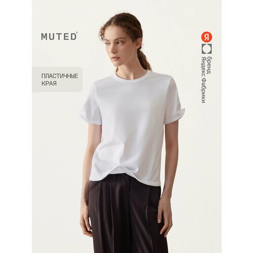 фото Футболка muted regular из хлопка с вставками из проволоки, размер 2xs, белый
