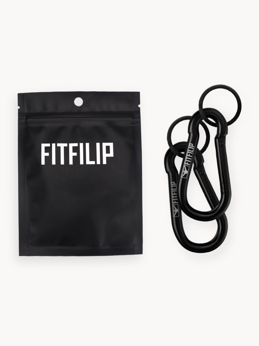 Карабины универсальные металлические 2 шт толщина 6мм с кольцом