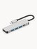 Адаптер переходник 5 в 1 с интернет 3х-USB разветвитель/Type-c/ HDM