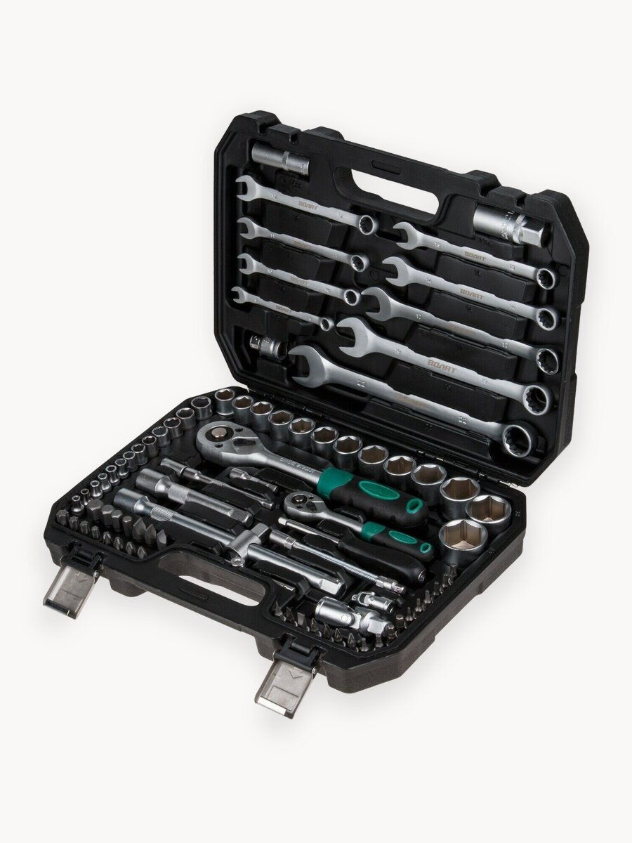 Набор инструментов 1/4" 1/2" 6 граней 82 предмета волат (18540-82)