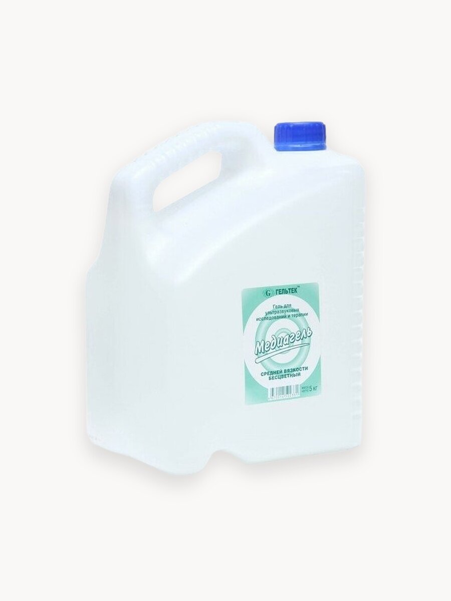 Гель универсальный для УЗИ, допплерографии и терапии медиагель Гельтек, средней вязкости бесцветный, 5 кг