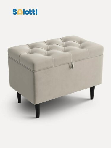 Изображение товара Пуфик Salotti гамма 60 велюр Velutto 17 светло-серый