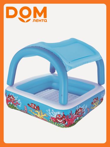 Изображение товара Бассейн детский надувной квадратный Bestway Canopy Play Pool 140х140 см