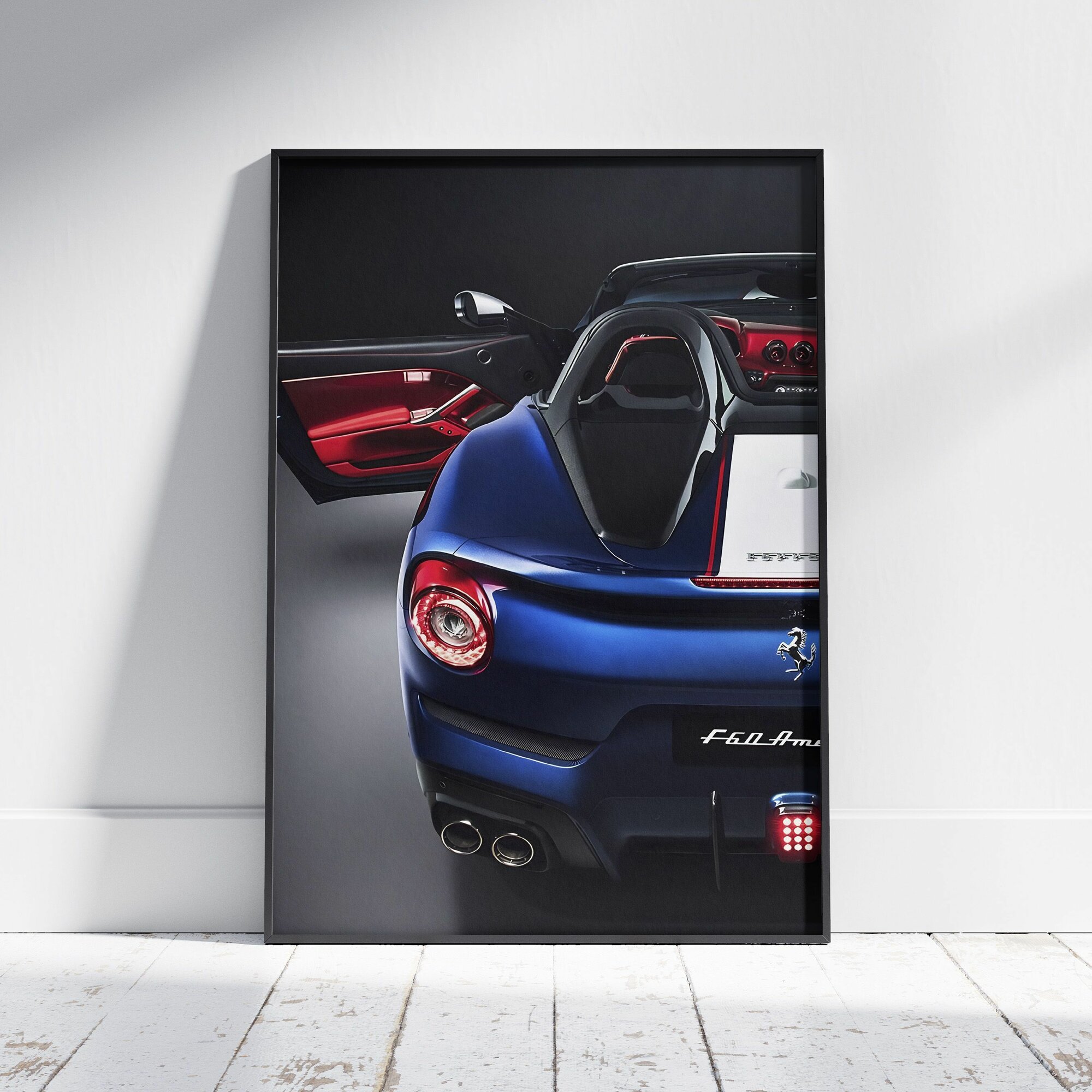 Плакат на стену для интерьера Спорткар (Ferrari F60 America 2) - Постер по спортивным гоночным машинам автомобилям формата А4 (21x30 см)