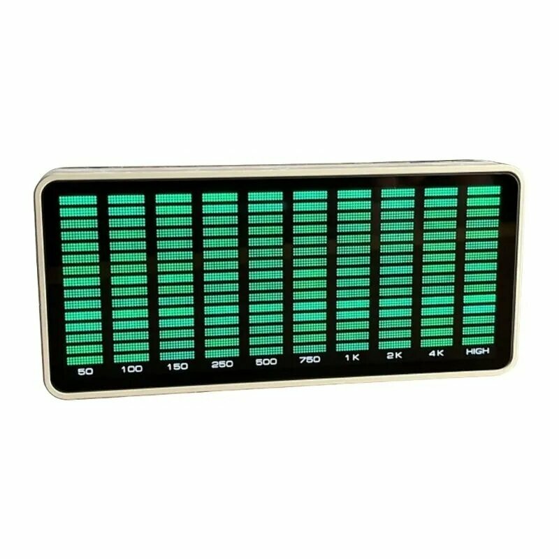 (1 комплект) Светодиодный индикатор уровня звука AK1016 LED music spectrum-изумрудно-зеленый
