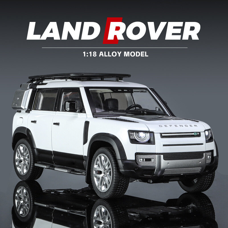 Модель Land Rover Defender 1:18 из сплава с белой пенной подставкой, элегантный декоративный аксессуар для витрины