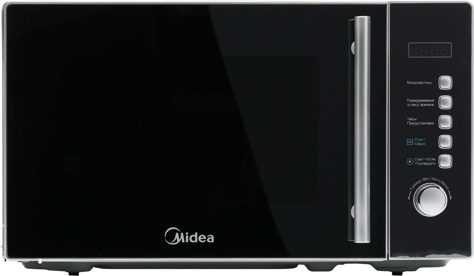 Микроволновая печь MIDEA AM820CMF 800Вт, 20л, электронное управление, эмаль легкой очистки, серебристый