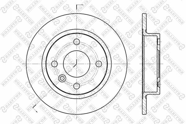 STELLOX Диск тормозной задний для Volvo 440/460/480 1.6-1.9D 86>