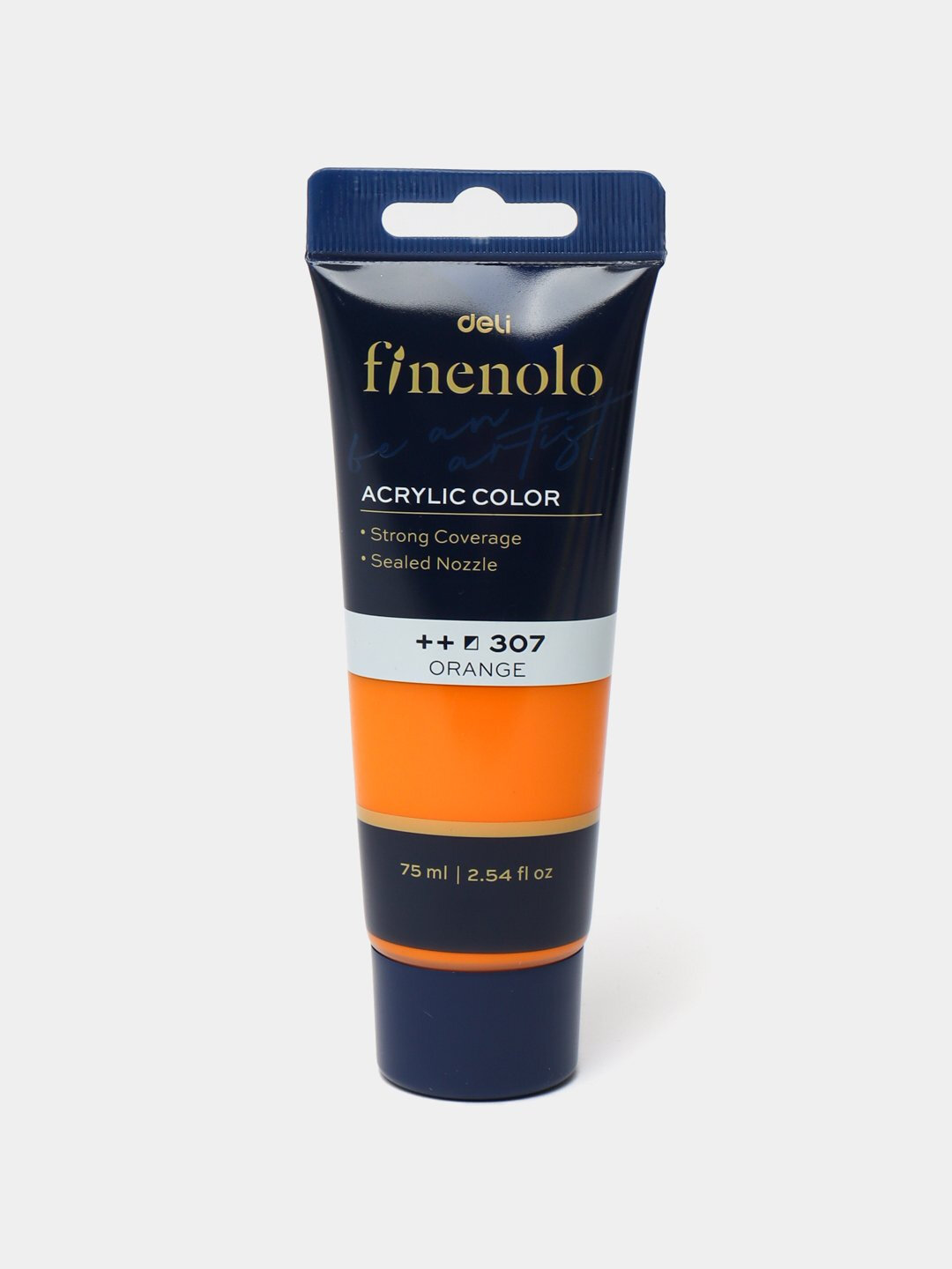 Краска акриловая в тубе Deli Finenolo EC75-CB, 75 мл (307 Orange)