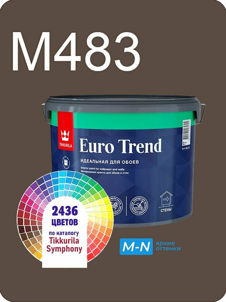 Краска для обоев Tikkurila Euro Trend 9л. яркие оттенки M483