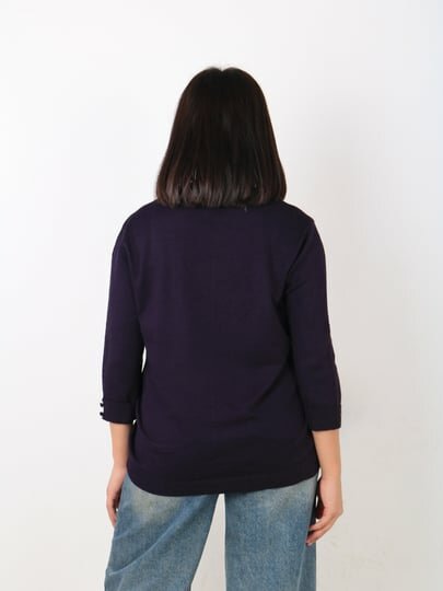 Свитер , размер 52, фиолетовый — фото 1