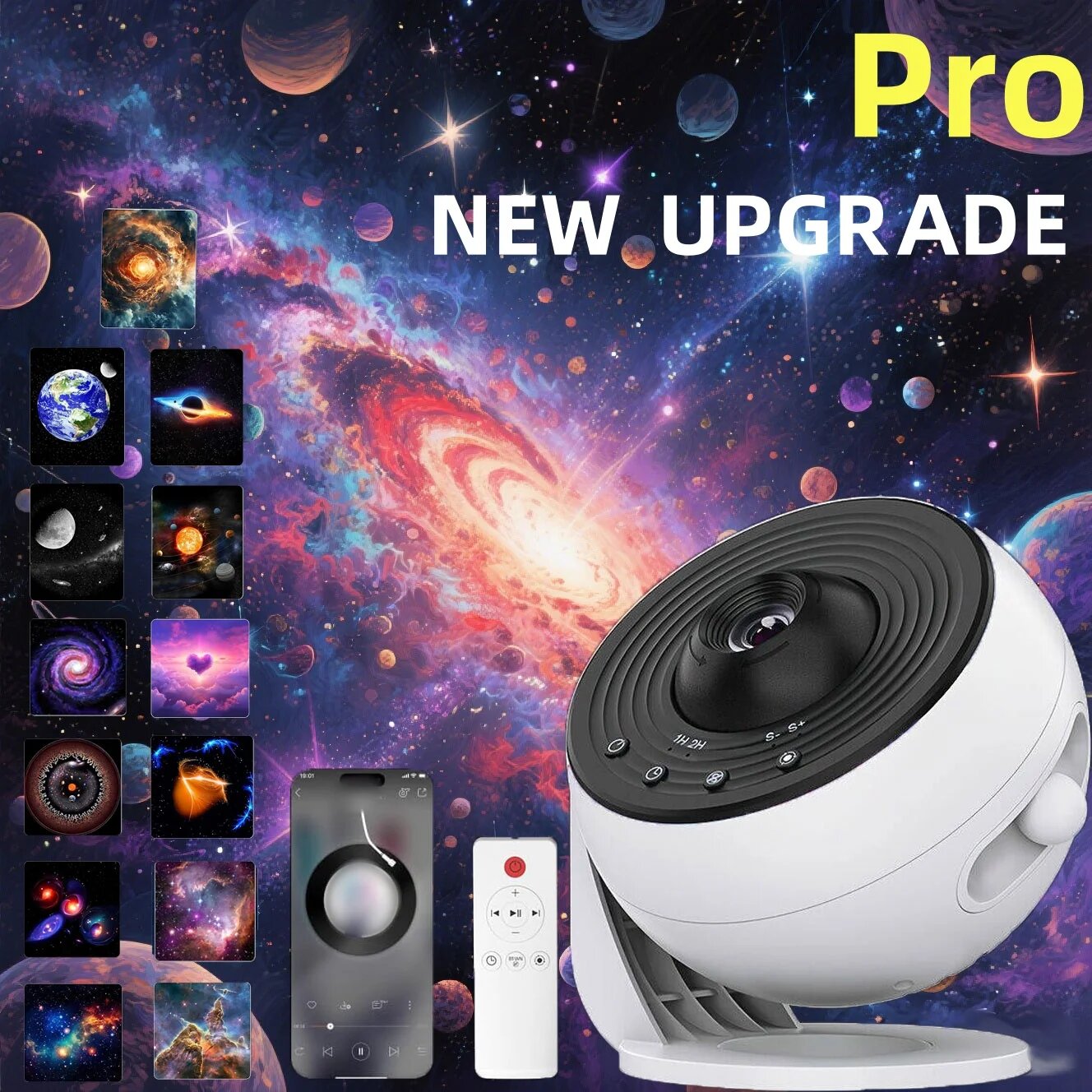Galaxy Projector для спальни, черный