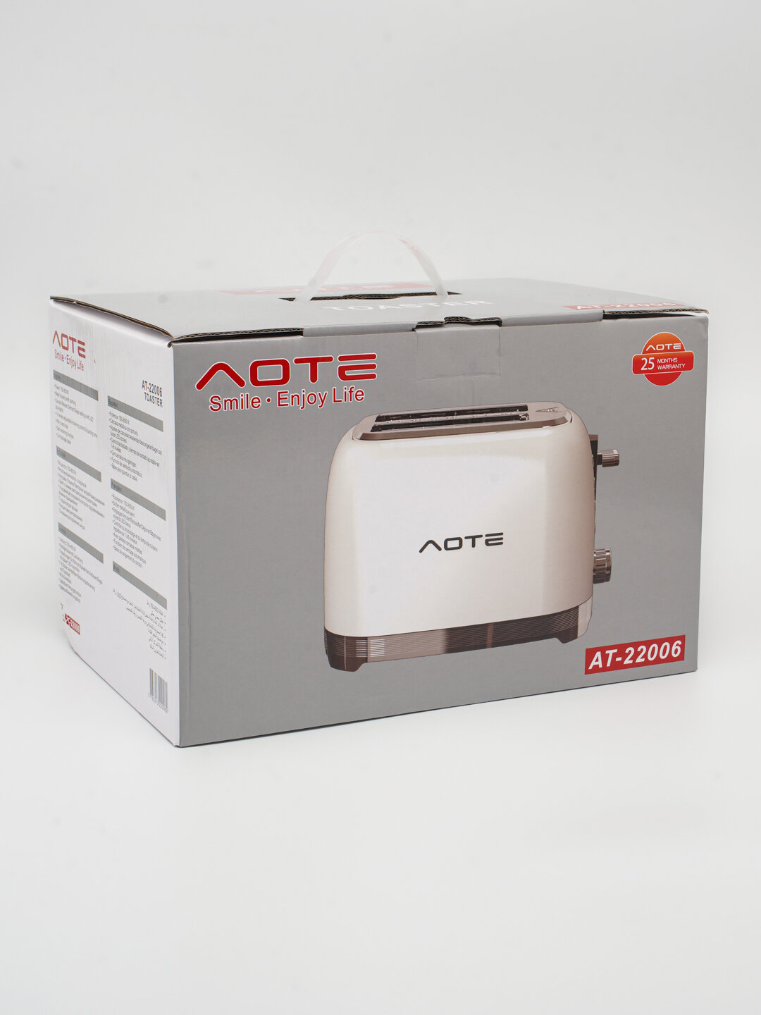 Тостер-хлебопечка AT-22006 AOTE, белый, 7 уровней обжарки, разморозка