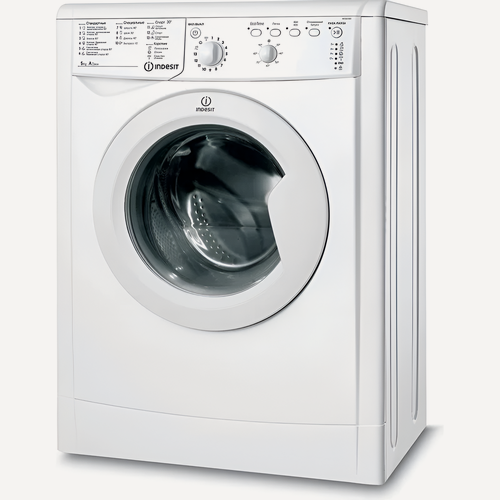 Изображение товара Стиральная машина Indesit IWSB 5085 белая на 5 кг, отжим 800 об/мин, с фронтальной загрузкой