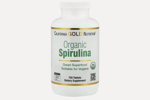 Изображение товара California Gold Nutrition, Organic Spirulina, Органическая спирулина таб, 500 мг, 720 шт.