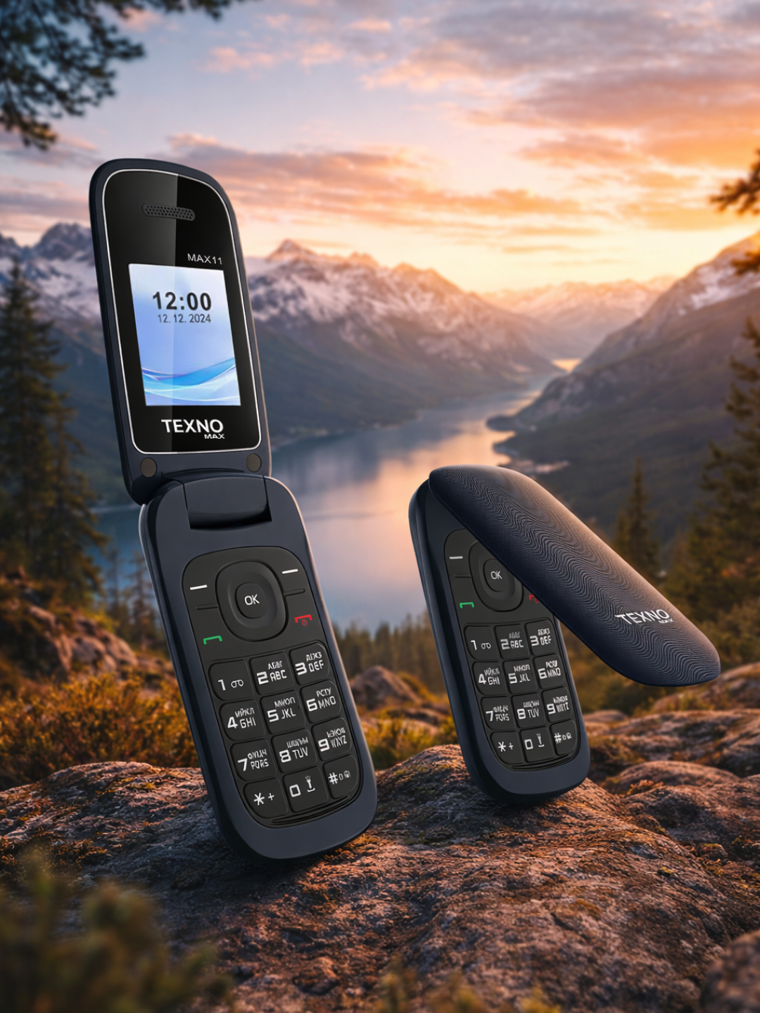 Телефон кнопочный Savdo "Texno Max 11", Android 8.60, раскладушка — фото 1