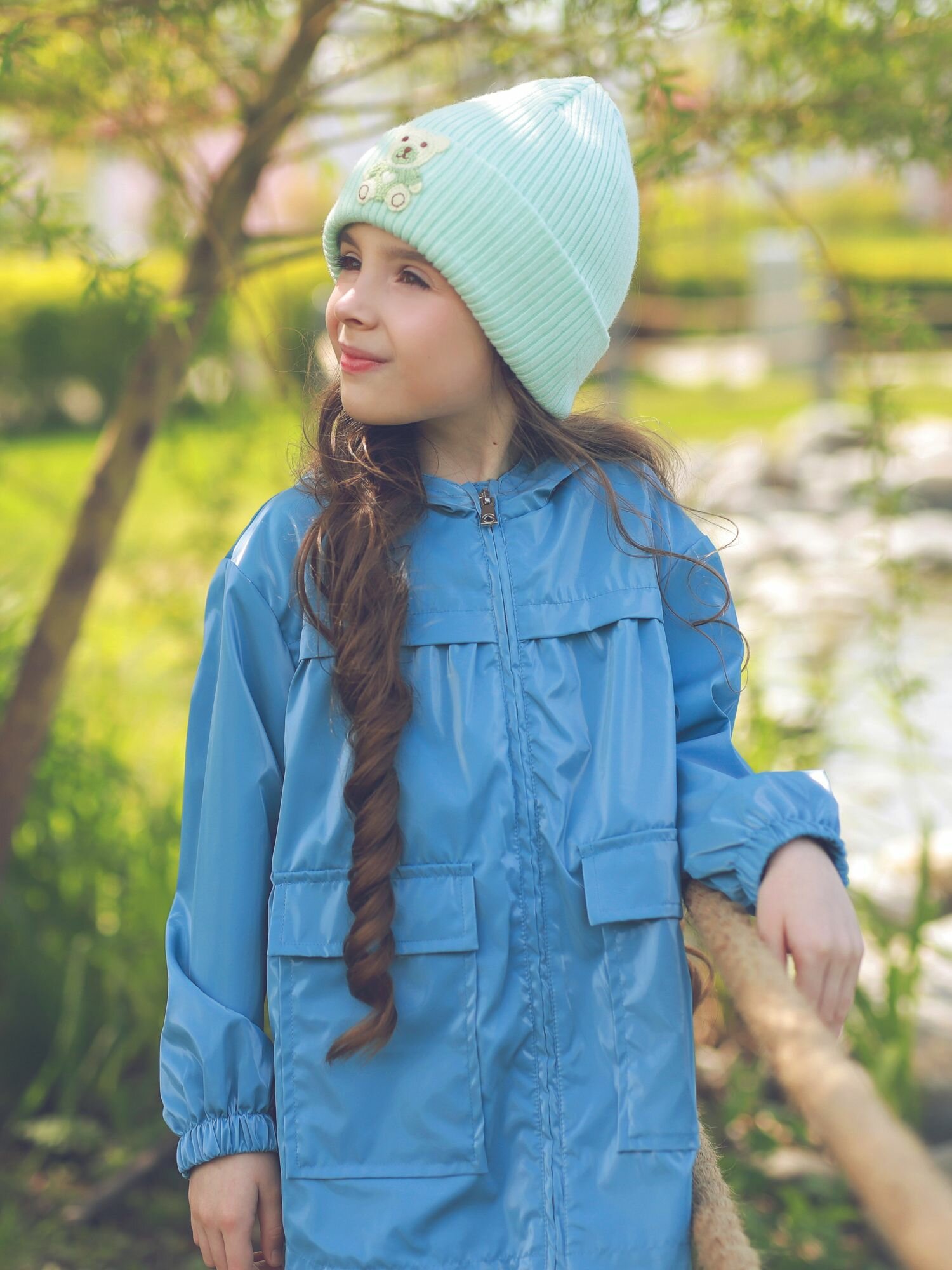 Шапка-бини Андерсен Весна-лето 2024 для девочек, размер 50-52, мятный — фото 1