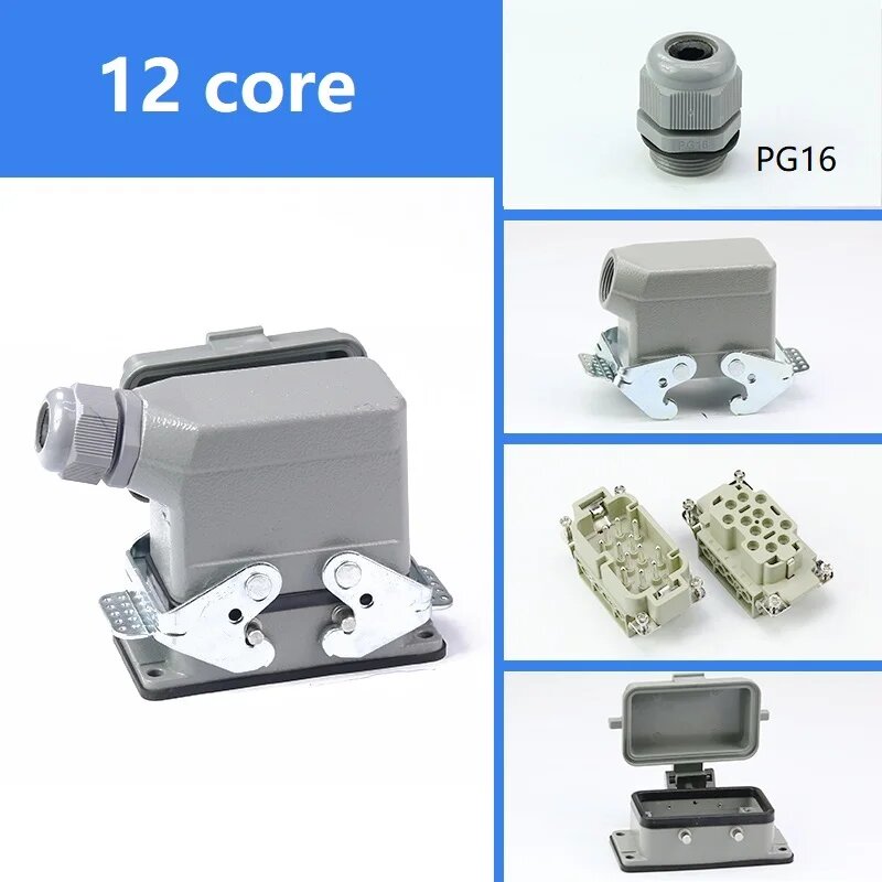 Разъем WZAZDQ HDC-HE-012 16А 500В