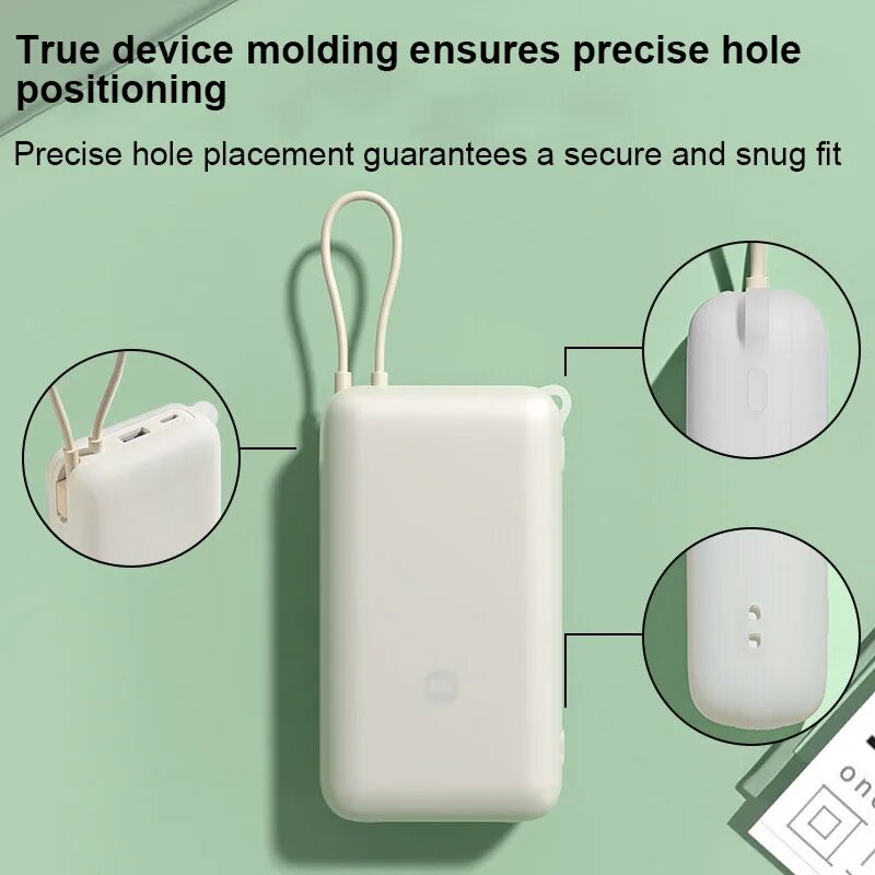 Противоударный силиконовый чехол для Xiaomi со встроенным кабелем Power Bank 20000 33 Вт PB2033MI Power Bank пылезащитный защитный чехол