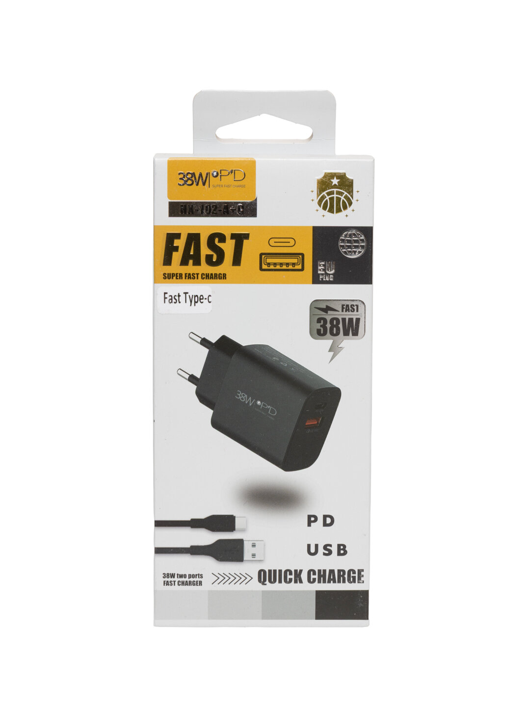 Зарядное устройство, кабель Type-C, с быстрой зарядкой 38w Charger Standart