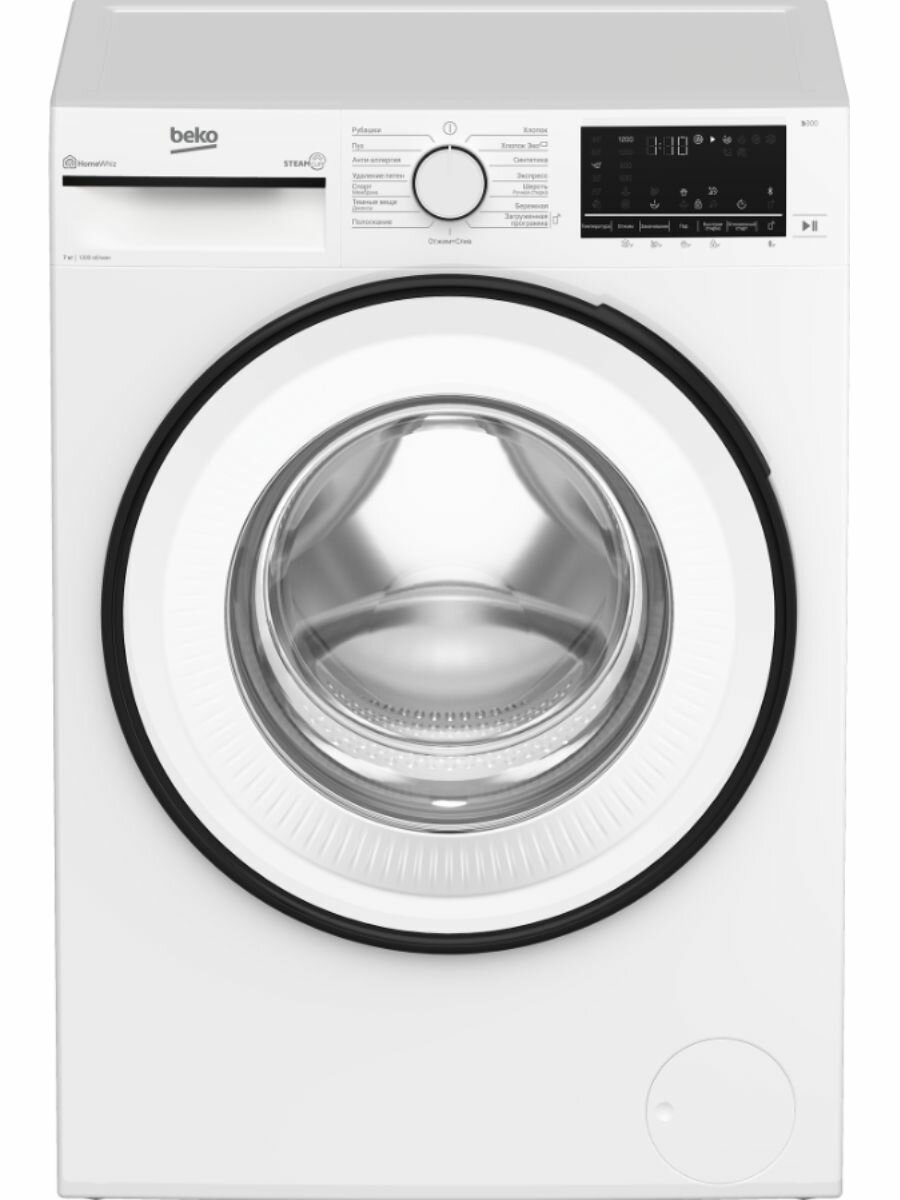 Стиральная машина Beko B3WFR572W, с паром и инвертором, 7кг, электронное управление