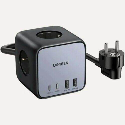Изображение товара Сетевое зарядное устройство Ugreen CD268 (60113) 65 Вт, 2xUSB-C + 2xUSB-A, серый