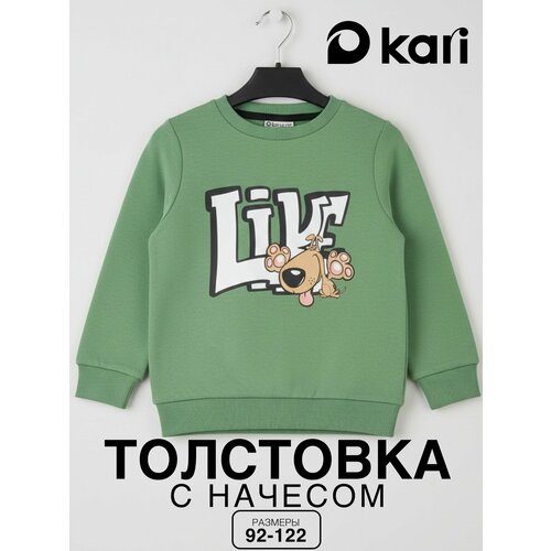 фото Свитшот kari kids весна-лето 2026, размер 2-3 года, зеленый