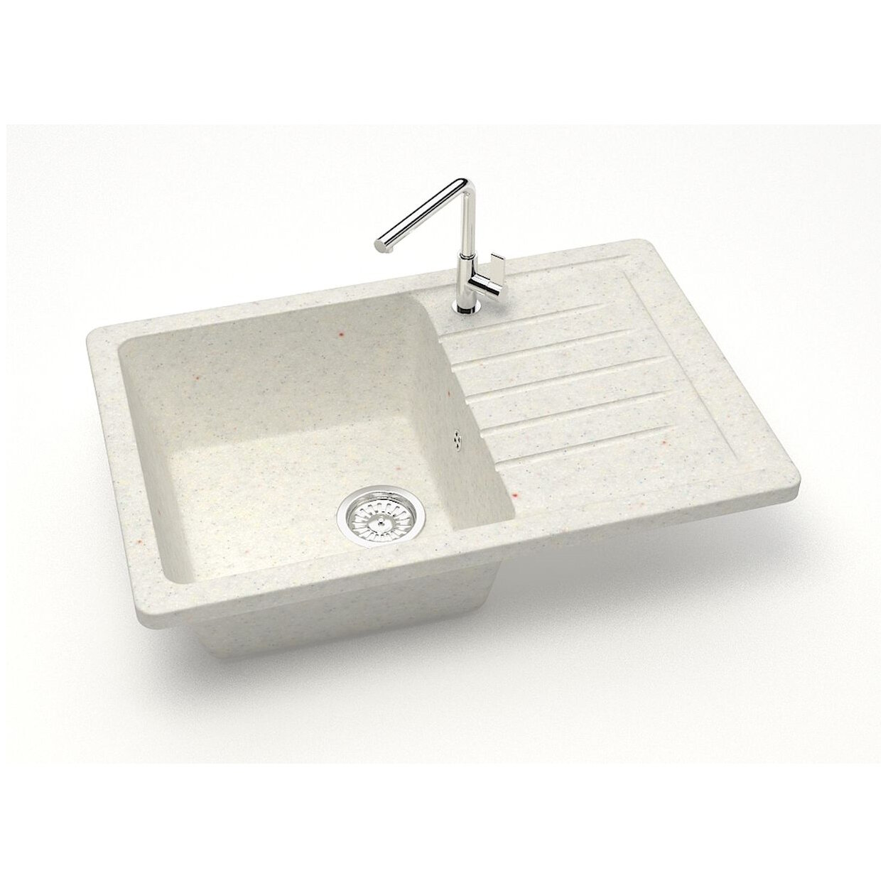 Мойка каменная Santegro SZ016-740/Q7 матовый хлопок, 74х49х21 см.