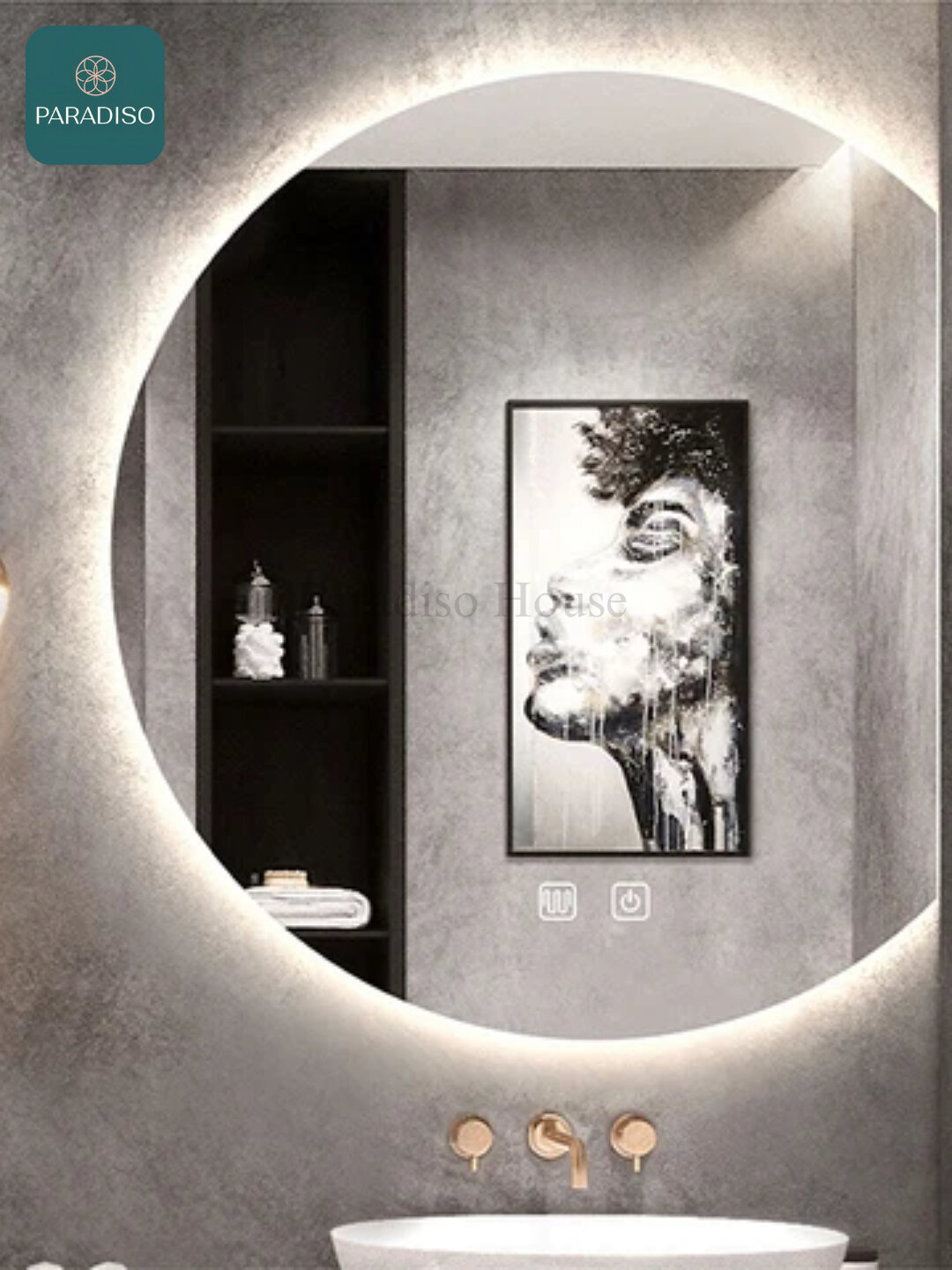 Умное LED зеркало с сенсором– 3 режима освещения, датчик движения, энергосберегающая система - Белый