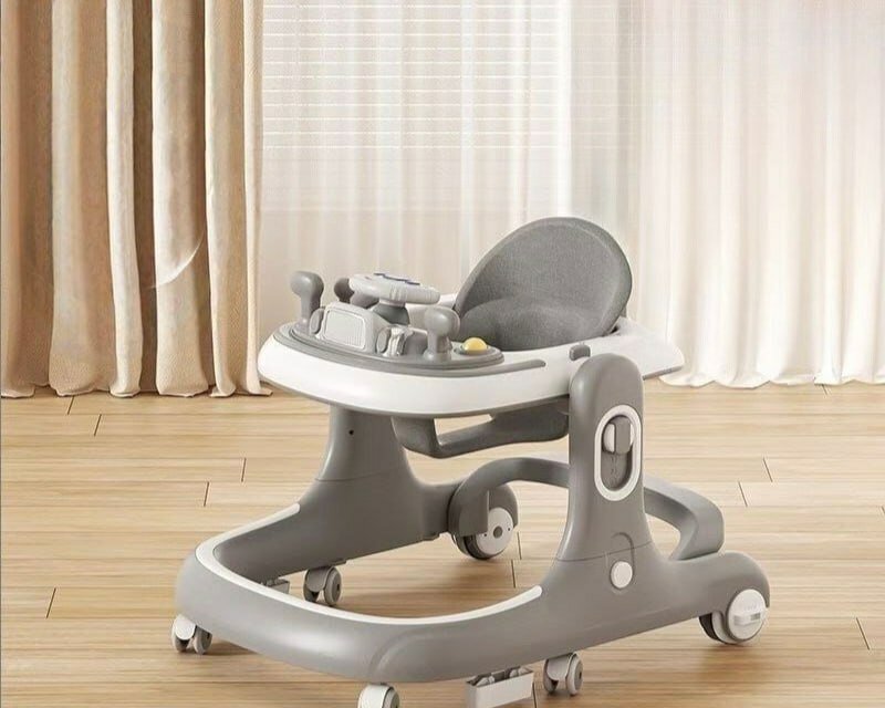 Ходунки-каталка с игровой панелью, защита от опрокидывания, музыкальное сопровождение, регулировка высоты